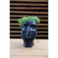 Black Oval Outdoor Face Planter by Idealist Lite L27 W21 H34.5 cm, 10.2 liters - citiplants.com