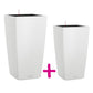 Set of two LECHUZA CUBICO Color Self Watering Planters Indoor/Outdoor Flower Pots - citiplants.com