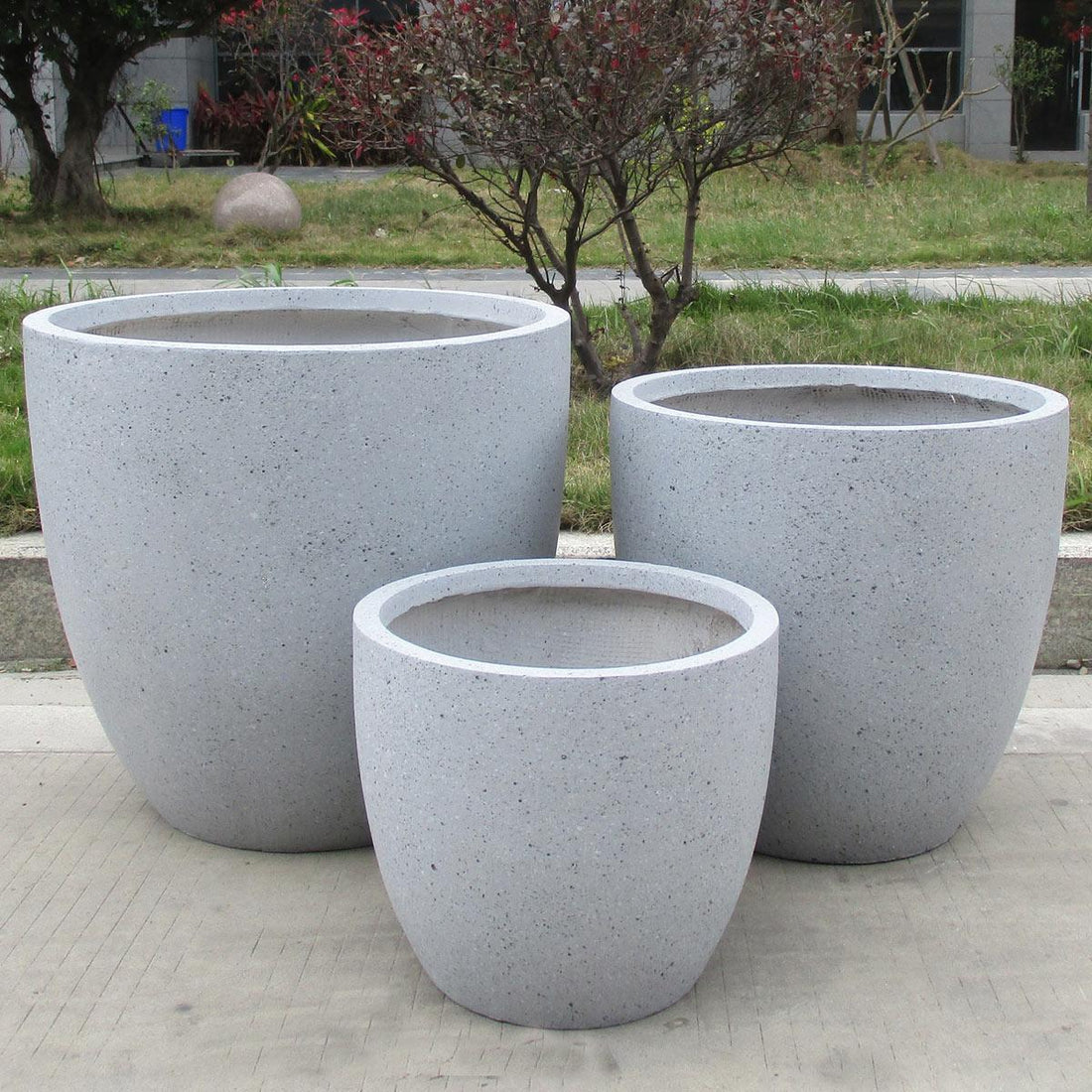 Contemporary Concrete Egg Planter by IDEALIST Lite - citiplants.com