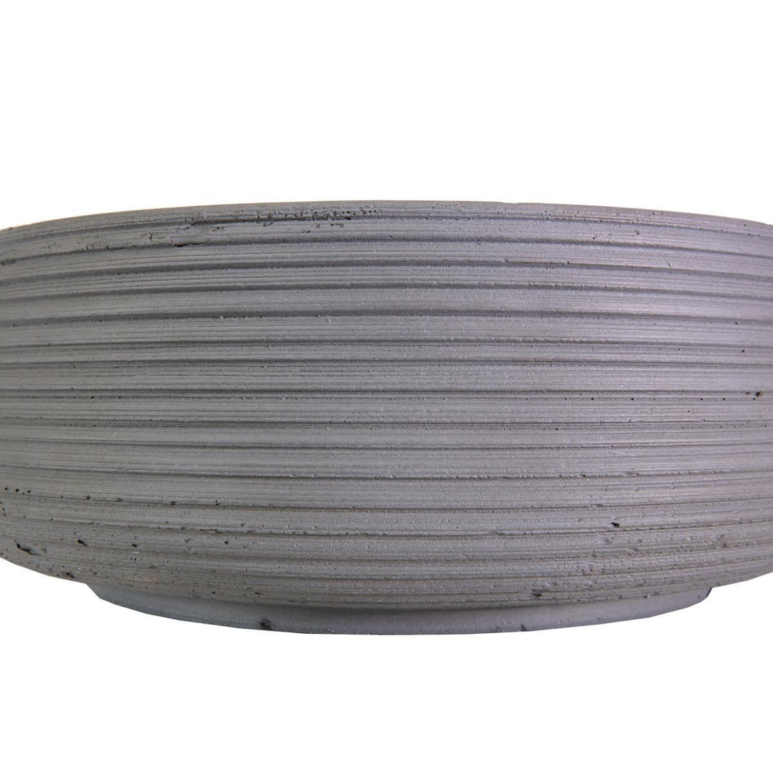 Large Ribbed Light Concrete Bowl Planter by IDEALIST Lite - citiplants.com