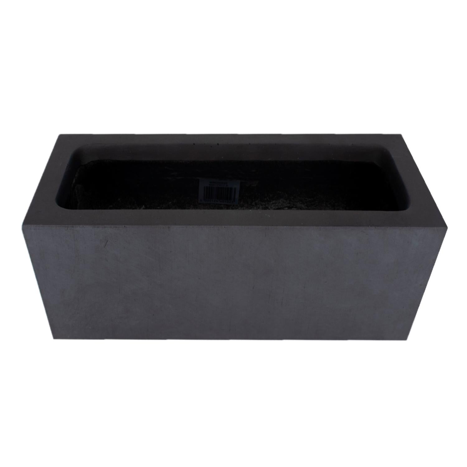 Window Box Light Concrete Black Planter by IDEALIST Lite L40 W17 H17.5 cm, 12L - citiplants.com