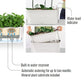 LECHUZA DELTA 10 Charcoal Poly Resin Table Self-watering Planter with Substrate and Water Level Indicator H13 L30 W11 cm, 4L - citiplants.com