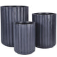 Modern Ribbed Cylinder Round Outdoor Planter by Idealist Lite - citiplants.com