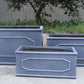 Set of two IDEALIST Lite Window Box Faux Lead Chelsea Trough Light Stone Planters: L40 W17 H17 cm, 12 litres Cap + L60 W30 H30 cm, 54 litres Cap - citiplants.com