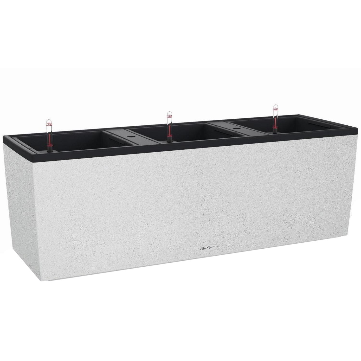 LECHUZA TRIO Stone 30 Poly Resin Floor Self-watering Planter with Substrate and Water Level Indicator - citiplants.com