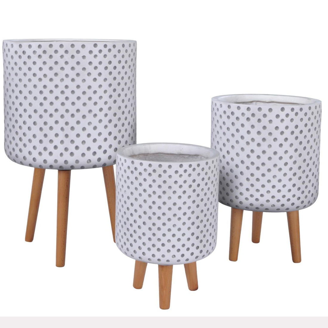 Dotted Style Cylinder Indoor Planter on Legs by Idealist Lite - citiplants.com