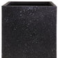 Square Box Contemporary Black Terazzo Light Concrete Planter by IDEALIST Lite H25 L25 W25 cm, 16L - citiplants.com