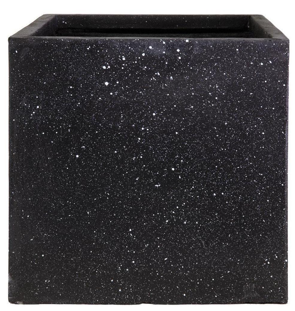 Square Box Contemporary Black Terazzo Light Concrete Planter by IDEALIST Lite H25 L25 W25 cm, 16L - citiplants.com